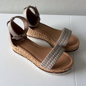 DV Dolce Vita Blayke Espadrille Platform Sandals Size 8 Ankle Strap Vacay Cruise